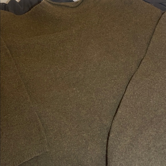 Whistles Funnel Neck olive green pullover sweater - Picture 4 of 9